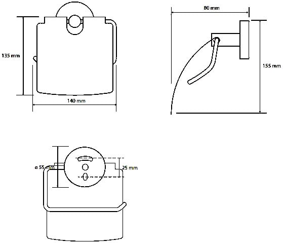 Держатель туалетной бумаги с крышкой Bemeta Coral 158112012