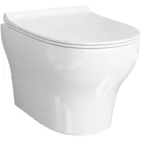 Унитаз подвесной WasserKRAFT Berkel H001.E034 безободковый, с сиденьем микролифт, белый глянец