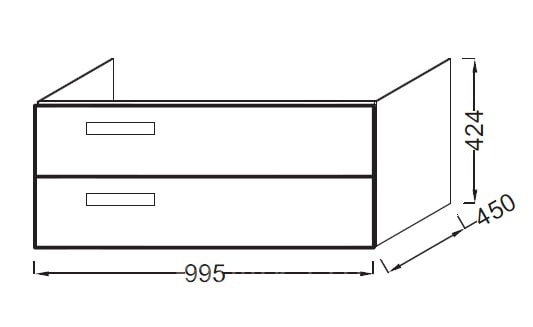 Тумба под раковину Jacob Delafon Rythmik EB1304-E70