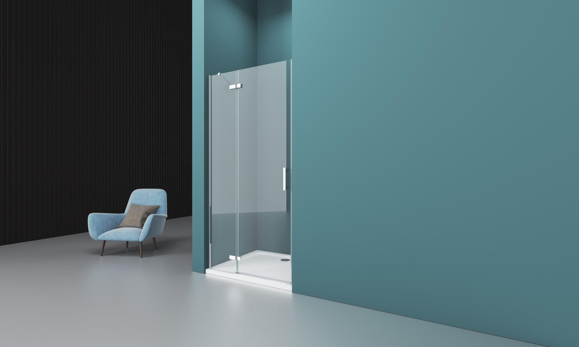 Душевая дверь в нишу BelBagno Kraft KRAFT-B-12-60/60-C-Cr-L