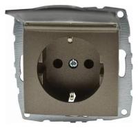 Розетка с заземлением с крышкой без рамки Mono Electric Despina / Larissa 500-002321-118