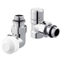 Набор термостатический для радиатора трехосевой Royal Thermo Design 1/2"М30х1,5 (Хром)