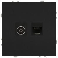ТВ-розетка и розетка Ethernet RJ-45 без рамки Эра Galaxy Б0070784