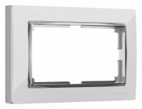 Рамка для двойной розетки Werkel Snabb (белый/хром) W0081901