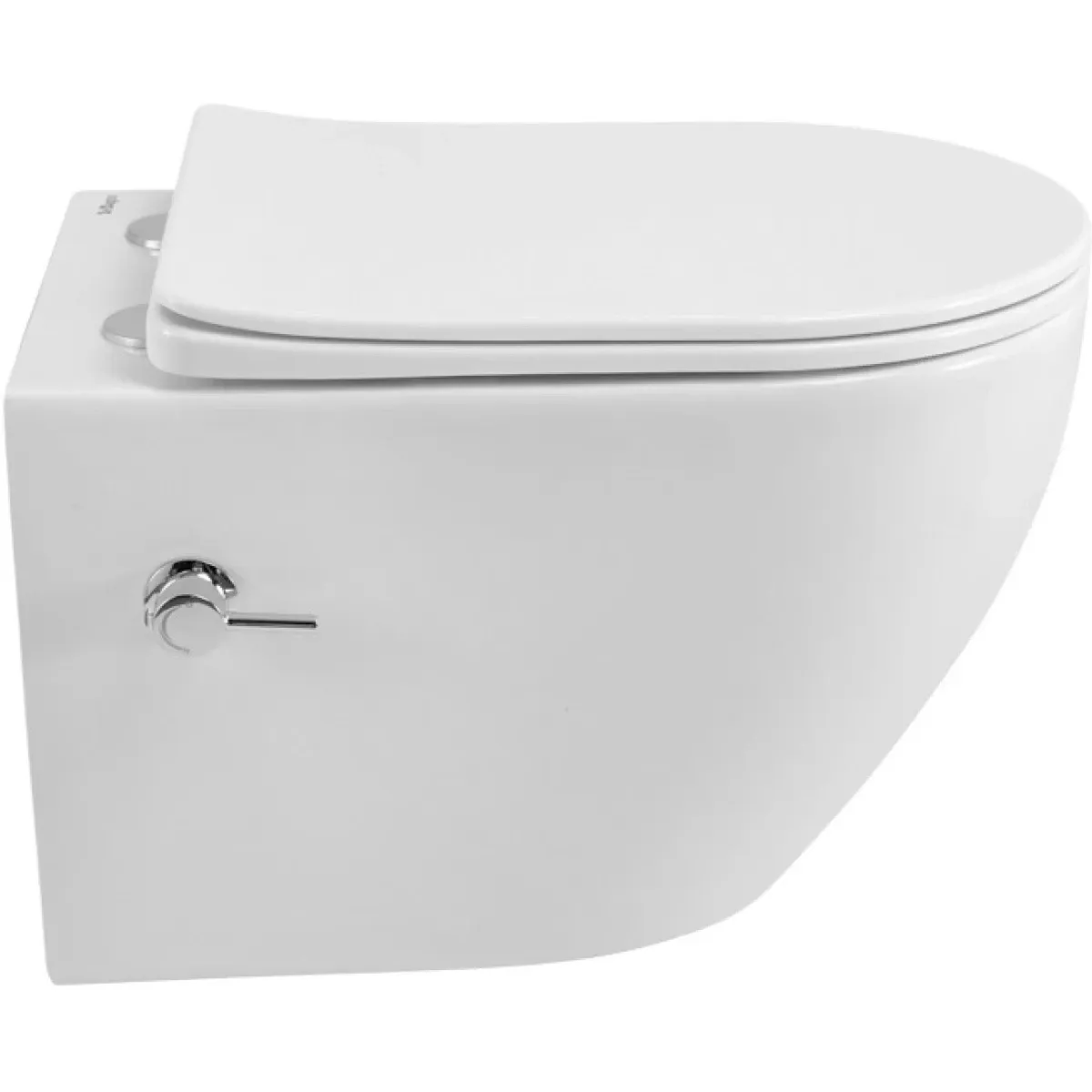 Унитаз подвесной BelBagno Marino BB7026CH-TOR-BS/SC безободковый, с функцией биде, торнадо, с сиденьем микролифт, белый