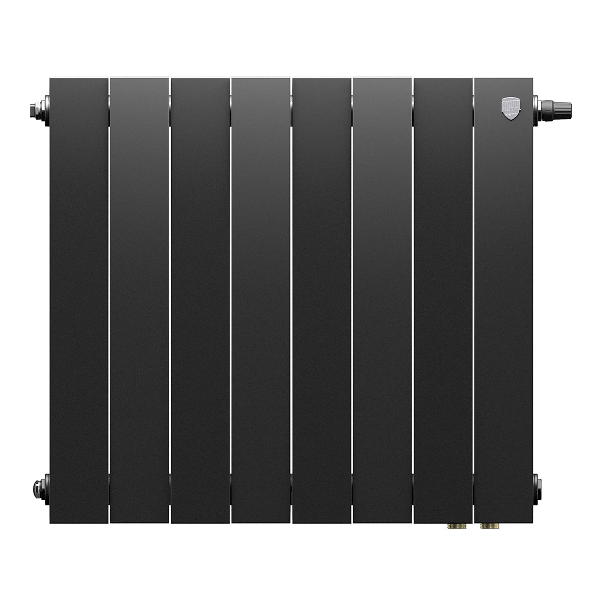 Радиатор биметаллический Royal Thermo PianoForte 500 Чёрный VR80 - 8 секц.