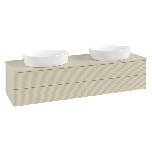 Тумба под раковины Villeroy&Boch Antao 160 L28110HJ шелковый серый матовый лак
