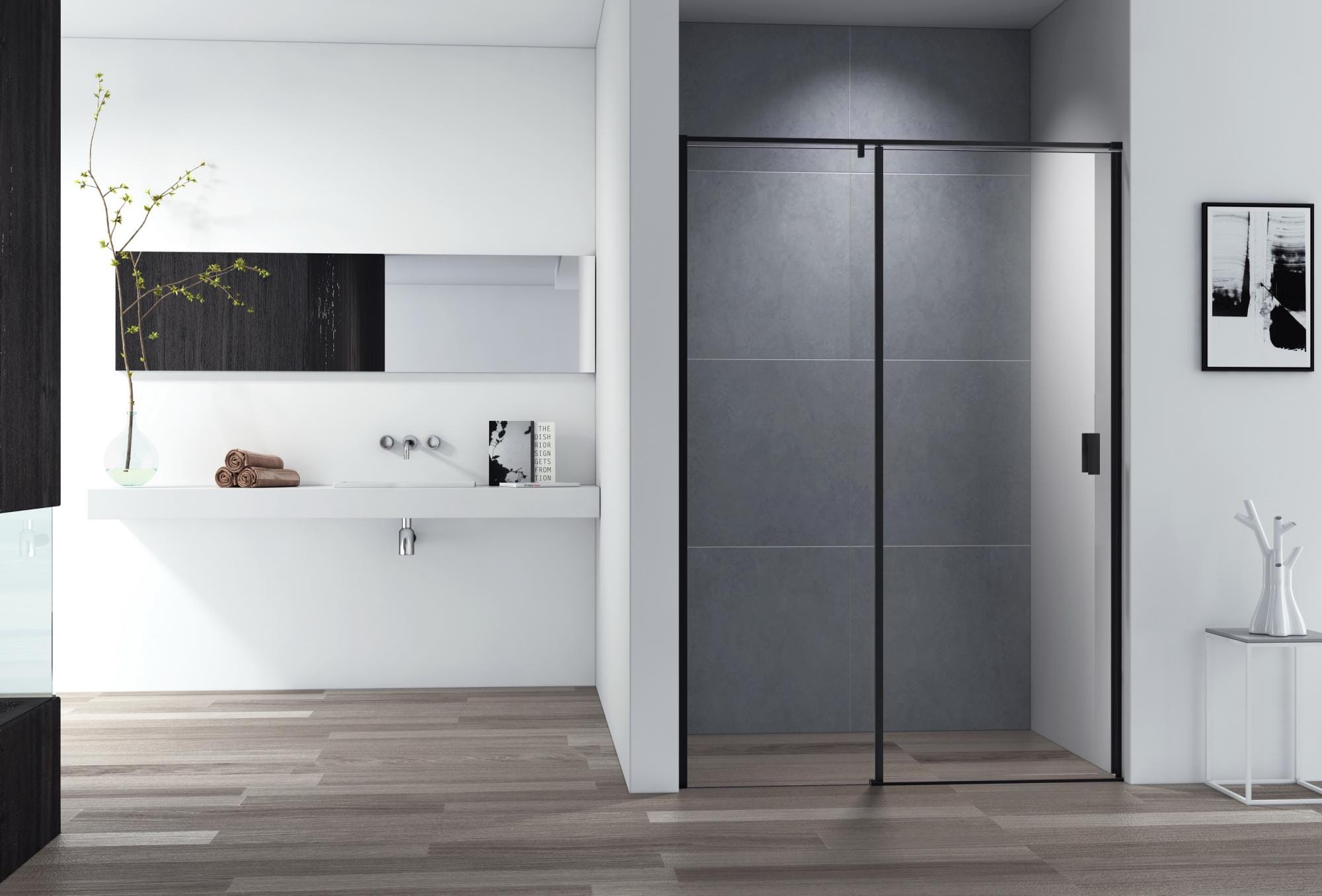 Душевая дверь Cezares Urban URBAN-B-12-140-C-NERO черная