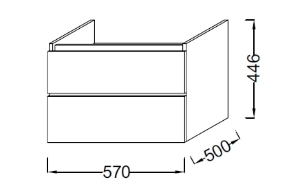 Тумба под раковину Jacob Delafon Parallel 57 EB511-E10 Квебекский Дуб