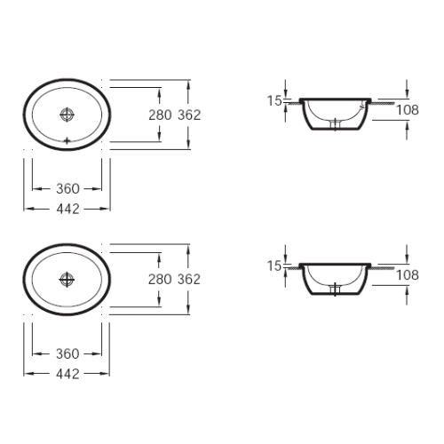 Раковина Jacob Delafon VOX EYJ102-00