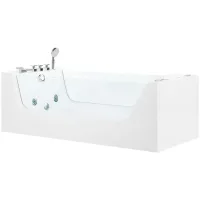 Акриловая ванна Ceruttispa C-453A 180x80 см, с гидромассажем, белый