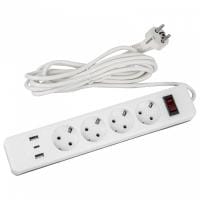 Сетевой фильтр Uniel S-GSR4-3 U2C1 WHITE/GREY UL-00012108