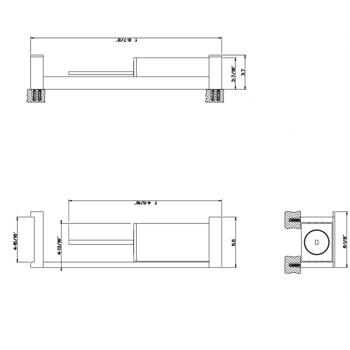 Стойка Gessi Rettangolo 45 см 20868#031
