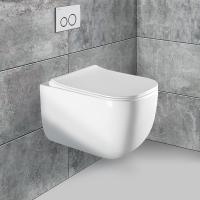 Унитаз подвесной Vincea Form VT1-35 безободковый белый ультратонкое soft-close сиденье