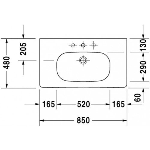 Раковина Duravit D-Code 3428500002