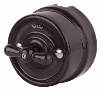 Выключатель на 4 положения двухклавишный без рамки Werkel Ретро (коричневый) W5620014