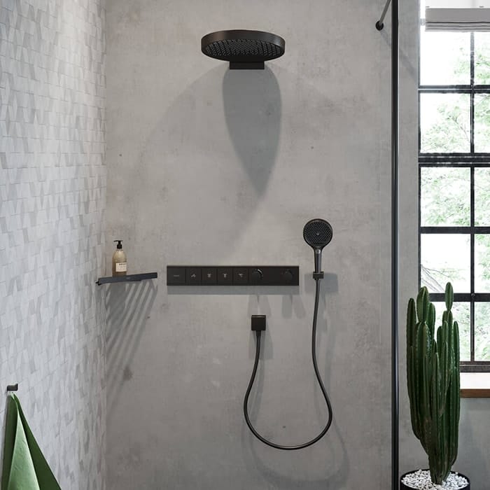 Угловая корзинка hansgrohe AddStoris 41741340 шлифованный черный хром
