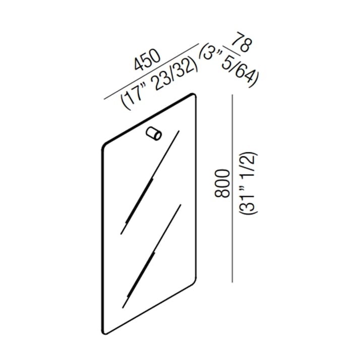 Зеркало Agape Dot line 80x45 ADTL0459RU коричневый