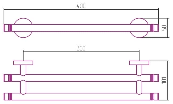 Полотенцедержатель Сунержа Каньон 03-3002-0400 золото