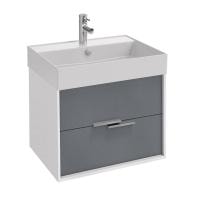 Тумба под раковину Jacob Delafon Vivienne 60 EB1666-J5-J54 блестящий белый/серый матовый