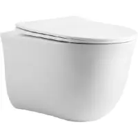 Унитаз подвесной Aquatek Классик AQ1112T-00 безободковый, торнадо, с сиденьем микролифт, белый