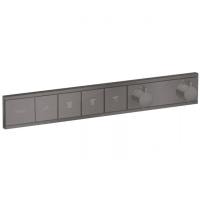 Смеситель для душа с термостатом hansgrohe RainSelect 15382340 скрытого монтажа для 4 потребителей шлифованный черный хром