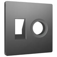 Накладка для ТВ-розетки и RJ-11 или RJ-45 Ambrella Volt ALFA AP6625