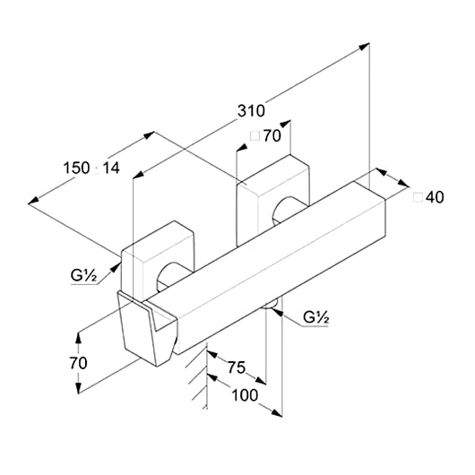 Смеситель для душа Kludi Decus 548310575
