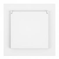 Розетка двойная с заземлением и со шторками, с крышкой Stekker Мия 50441