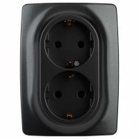 Розетка двойная с заземлением Эра Эра 12 12-2106-05