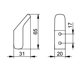 Крючок для ванной Keuco Moll 12715350000 шлифованный черный титан