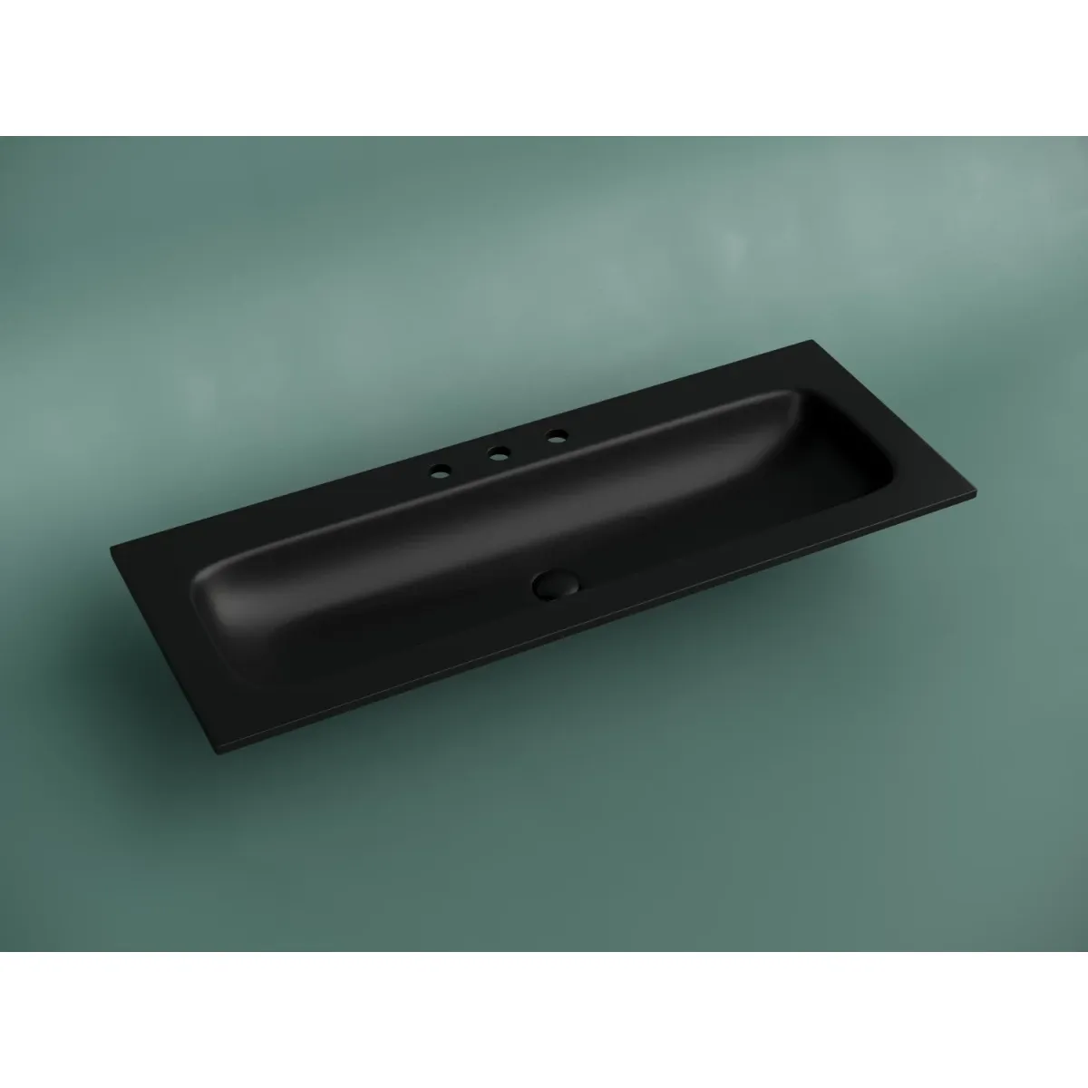 Раковина Ceramica Nova Grace CN7024MB 121x46 см, накладная, черный матовый