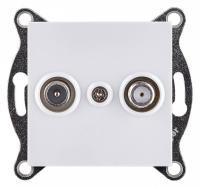 ТВ-розетка и SAT-розетка оконечная без рамки Kollinger  REA-035WH