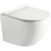 Унитаз подвесной Timo Kulo TK-403 безободковый, с сиденьем микролифт, белый