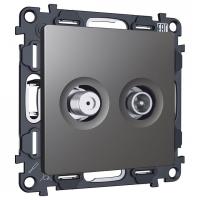 ТВ-розетка и SAT-розетка оконечная без рамки Ambrella Volt ALFA MA663310