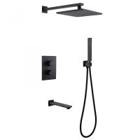 Душевой комплект Abber Weiss Insel AF8050B черный матовый