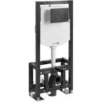 Инсталляция для унитаза WasserKRAFT Dill 61 61TLT.010.ME.MB01 с кнопкой смыва, черный матовый