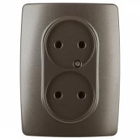 Розетка двойная без заземления Эра Эра 12 12-2107-13