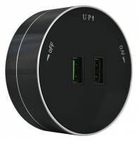 Розетка 2xUSB на треке Arte Milano Am-track-sockets 380011TS/USBx2 Black