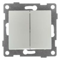 Выключатель двухклавишный без рамки Gusi Electric BRAVO С10В2-028