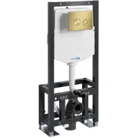 Инсталляция для унитаза WasserKRAFT Dill 61 61TLT.010.ME.MG01 с кнопкой смыва, золотой матовый