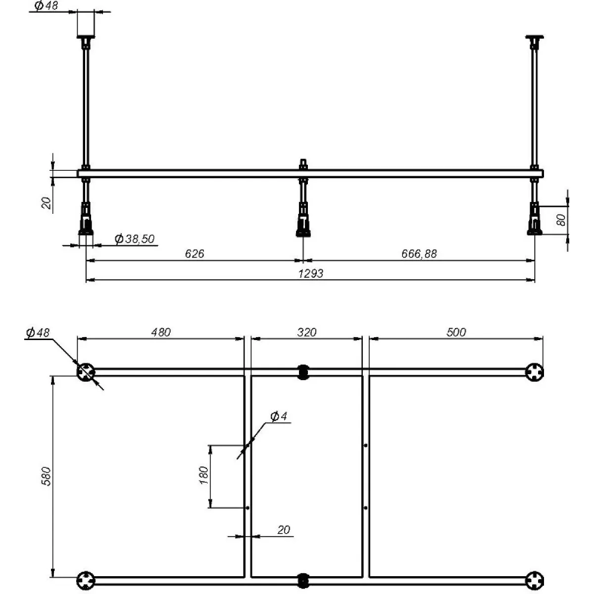Каркас для ванны AM.PM X-Joy W00A-140-070W-R 140x70