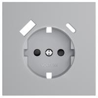 Накладка для розетки с заземлением и со шторками и 2хUSB type A и C Voltum S70 VLS001016
