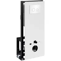 Инсталляция для унитаза WasserKRAFT Glan 66 66TLT.010.ME.WH.WH01 с кнопкой смыва, белый/хром/белый