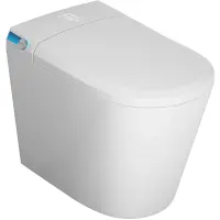 Электронный унитаз-биде напольный Grossman GR-PR-5702 импульсный, безободковый, торнадо, с сиденьем микролифт, белый