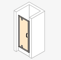 Душевая дверь в нишу Huppe X1 140703.069.322 с покрытием ANTI-PLAQUE
