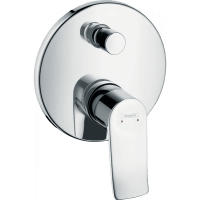 Смеситель для ванны hansgrohe Metris СМ 31487000 со встроенной защитной комбинацией хром