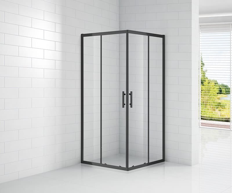Душевой уголок Cezares Eco 100x100 ECO-O-A-2-100-C-NERO черный матовый