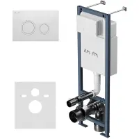 Инсталляция для унитаза Am.Pm ErgoFit L I012711.0101 с кнопкой смыва, белый глянец