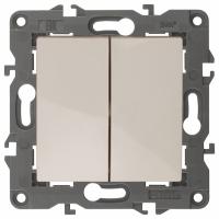 Переключатель перекрестный двухклавишный без рамки Эра Эра Elegance 14-1112-02